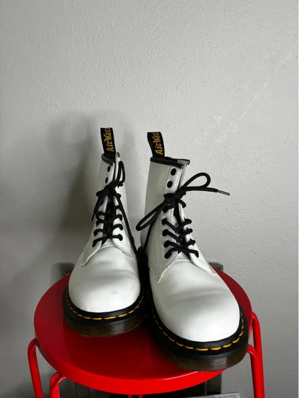 Dr. Martens “Air Wair” 1460 Men’s Smooth Leather White Boots